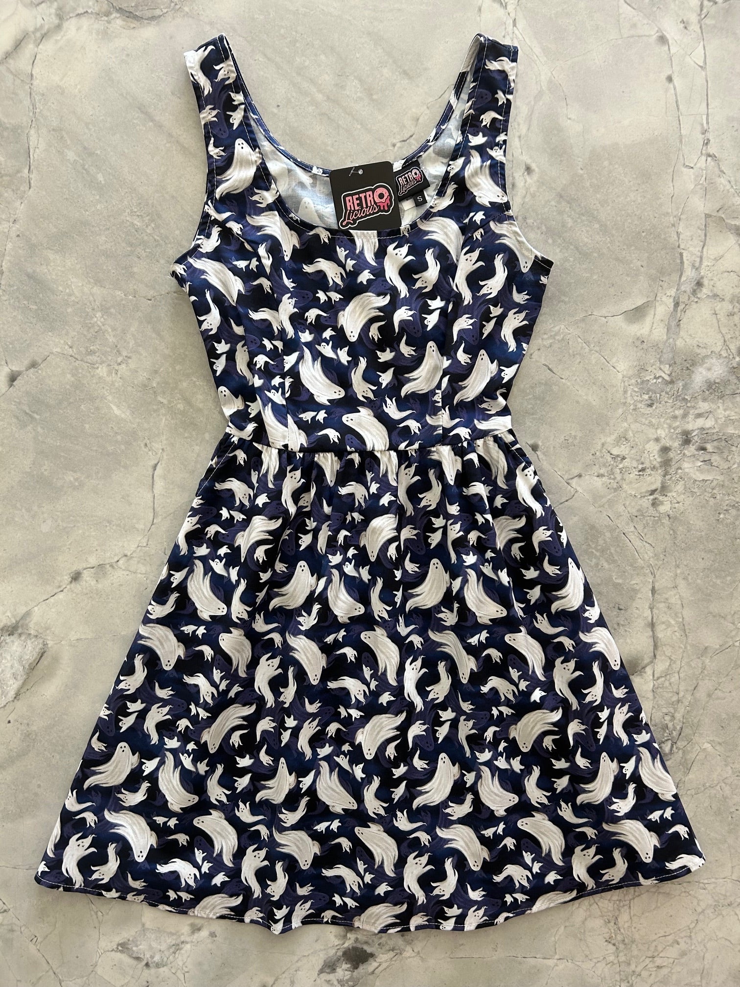 Flying Ghosts Shorter Length Fit & Flare Dress — Soul Flow Apparel