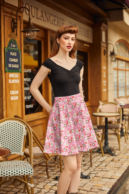 Santa Mugs Skater Skirt — Soul Flow Apparel