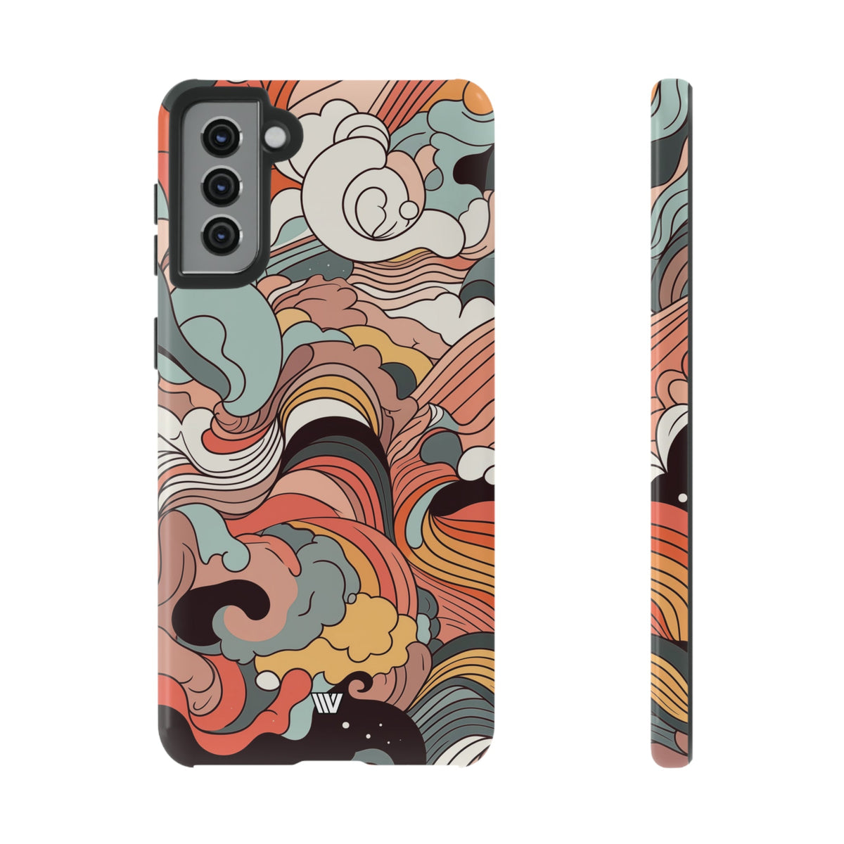 Abstract Doodle Clouds | Tough Phone Case, view 2048 — Soul Flow Apparel