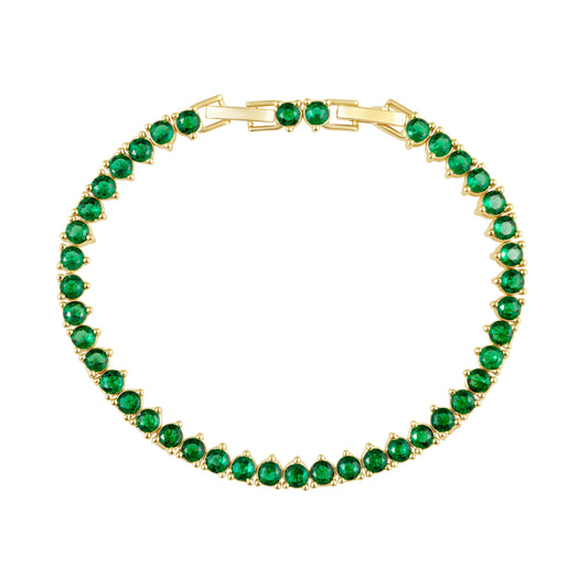 Melinda Tennis Bracelet- Emerald — Soul Flow Apparel