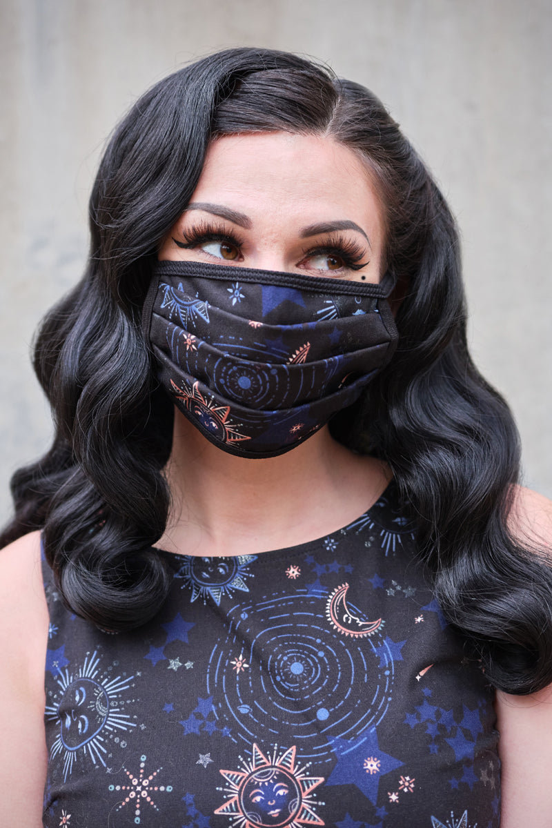 Celestial / Math Reversible Cotton Mask — Soul Flow Apparel