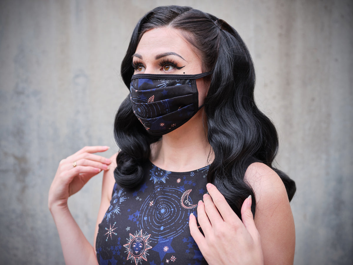 Celestial / Math Reversible Cotton Mask — Soul Flow Apparel