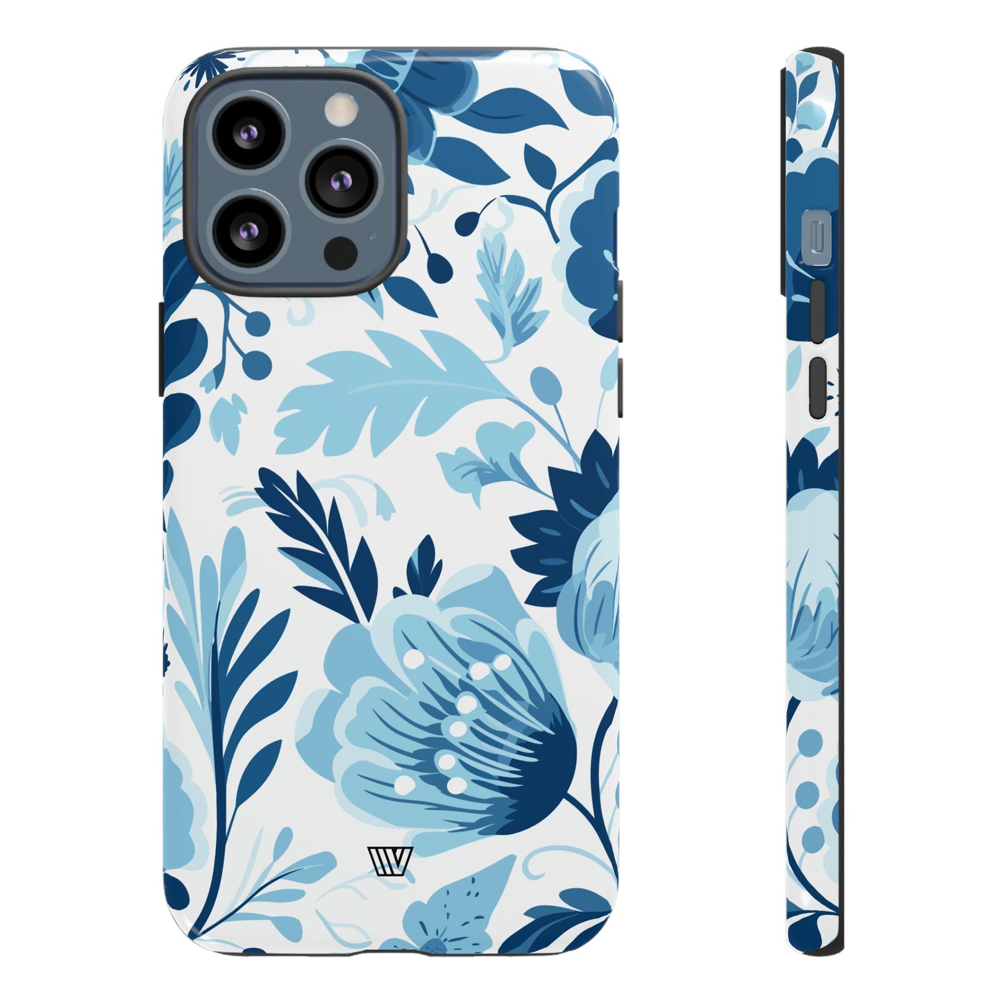 Blue White Flowers | Tough Phone Case, view 2048 — Soul Flow Apparel