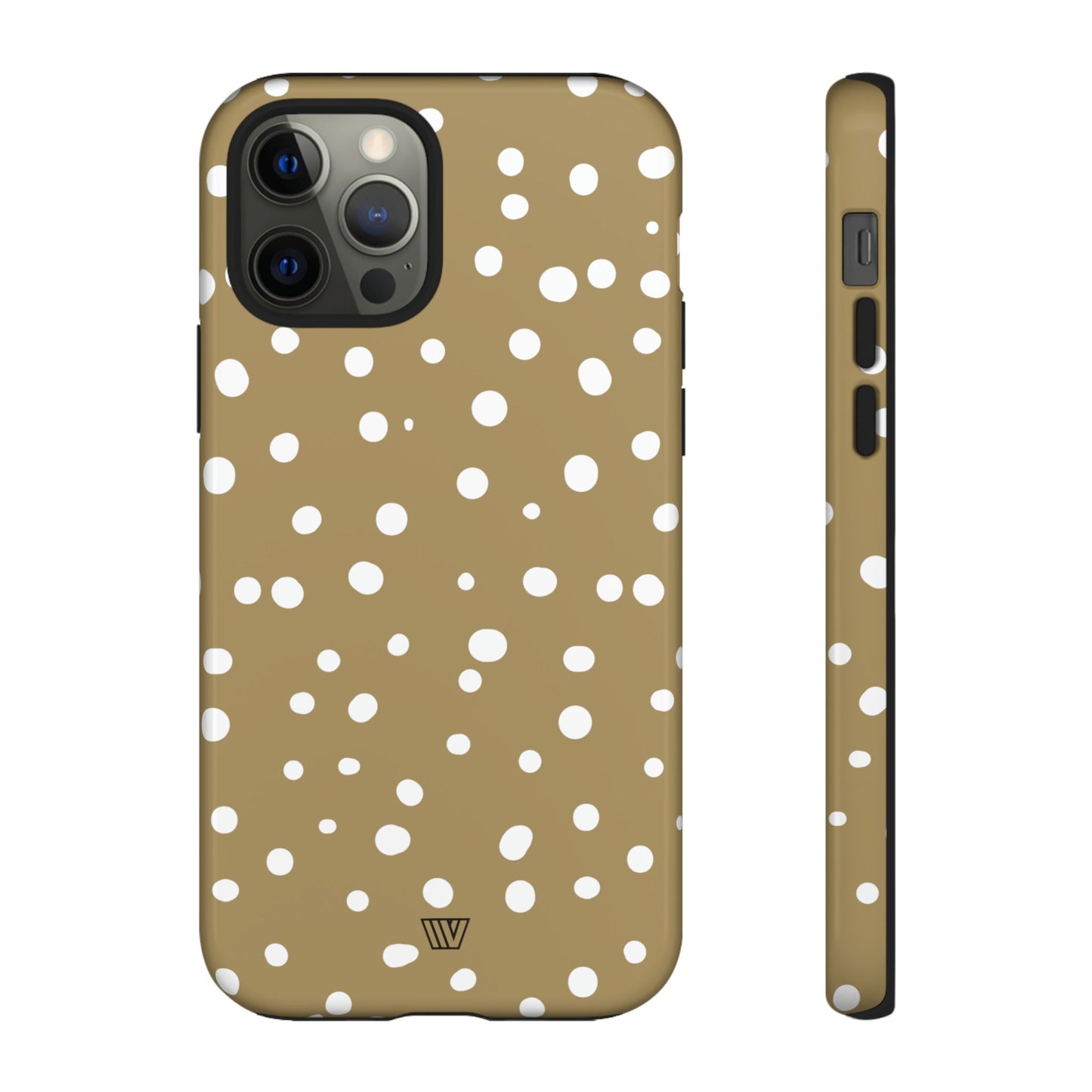 Dark Beige Dots | Tough Phone Case, view 2048 — Soul Flow Apparel