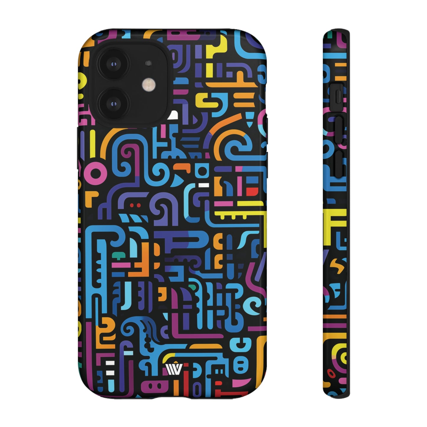 Neon Glyphs | Tough Phone Case, view 2048 — Soul Flow Apparel