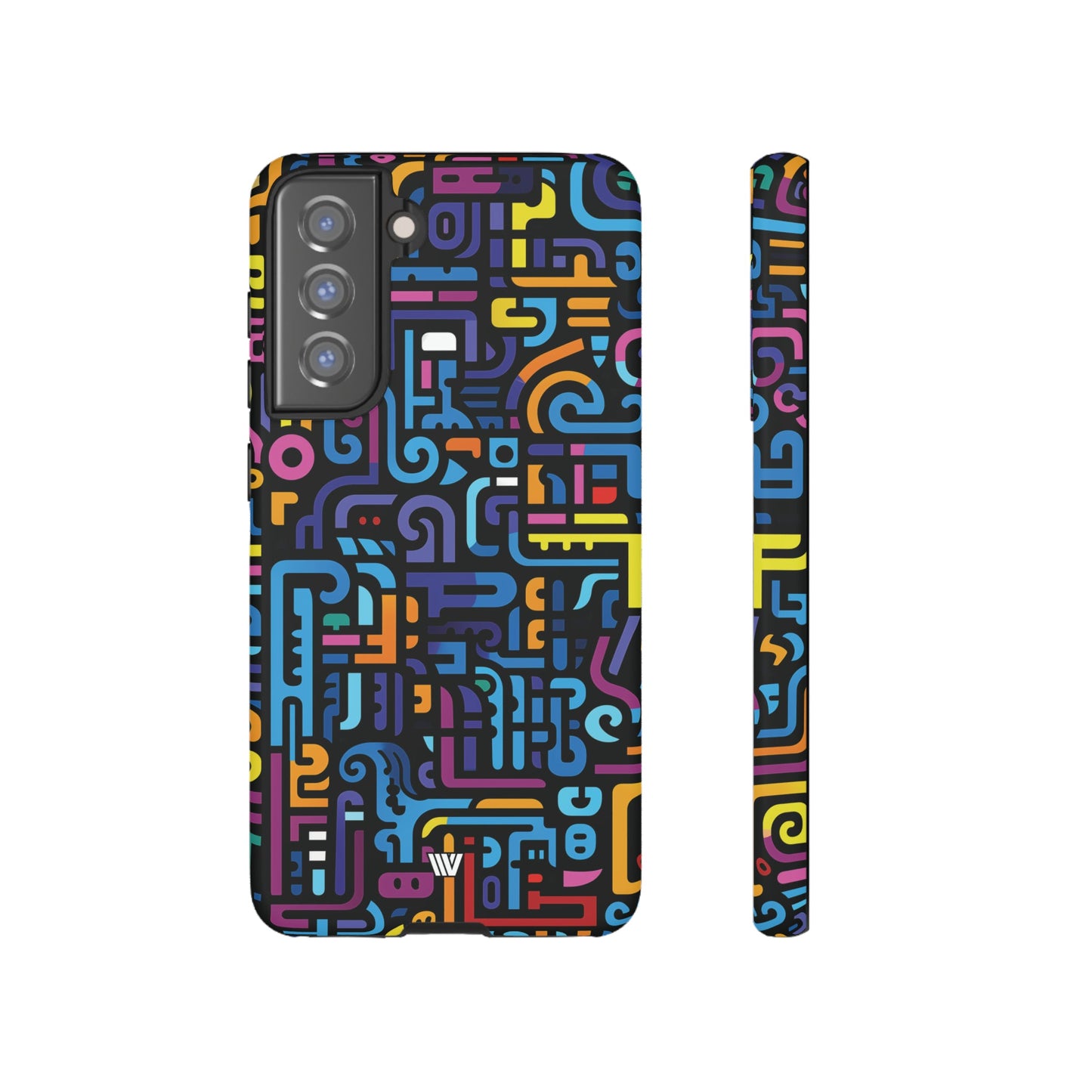 Neon Glyphs | Tough Phone Case, view 2048 — Soul Flow Apparel