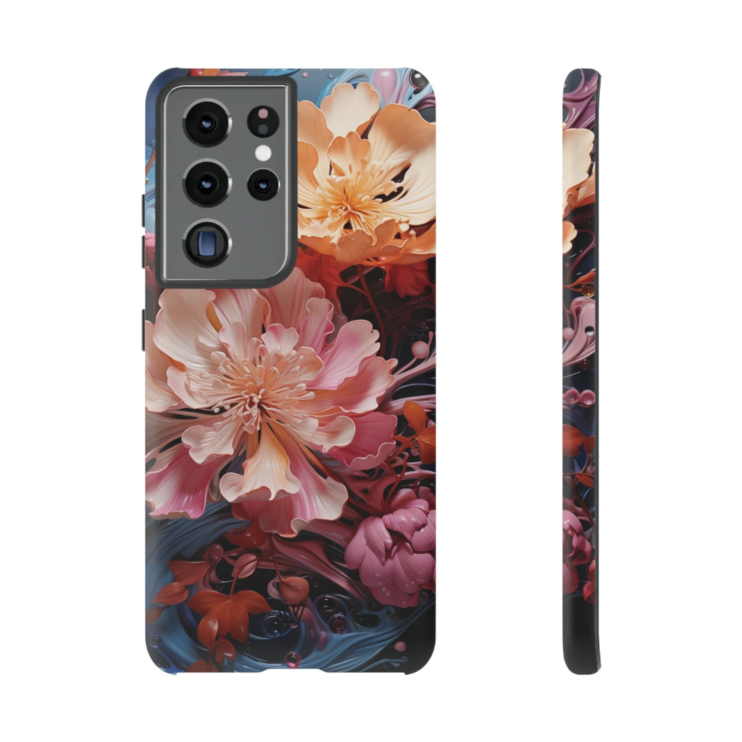 Paint Swirl Flowers | Tough Phone Case, view 2048 — Soul Flow Apparel