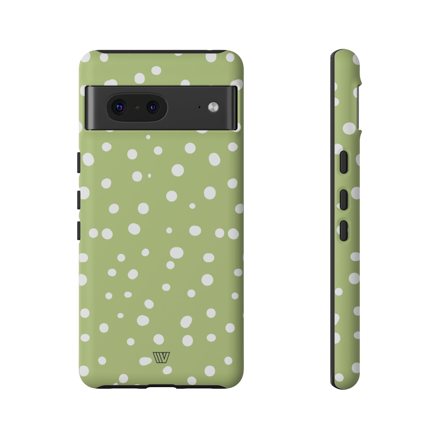 Pale Olive Dots | Tough Phone Case, view 2048 — Soul Flow Apparel