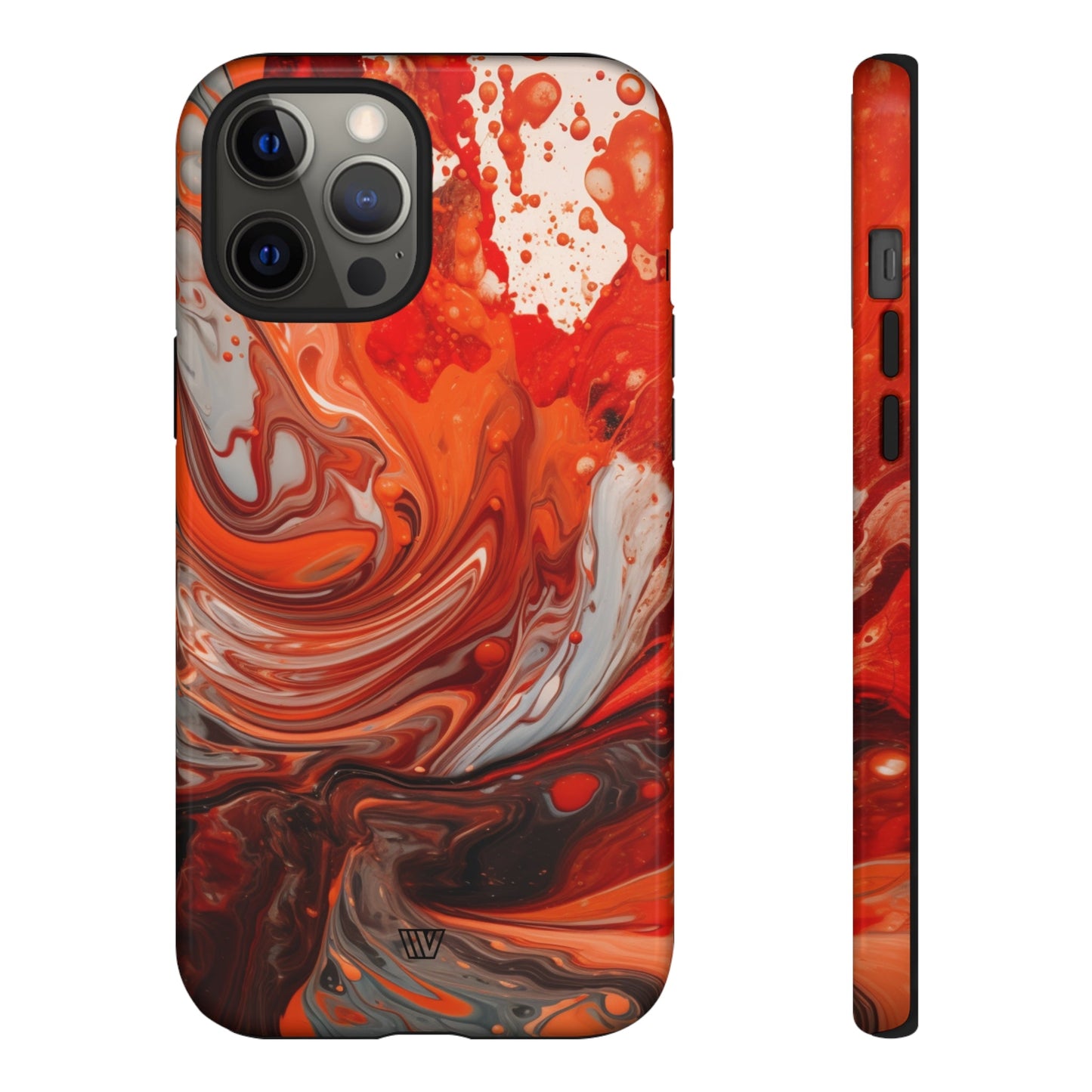 White Fire Paint Swirl | Tough Phone Case, view 2048 — Soul Flow Apparel