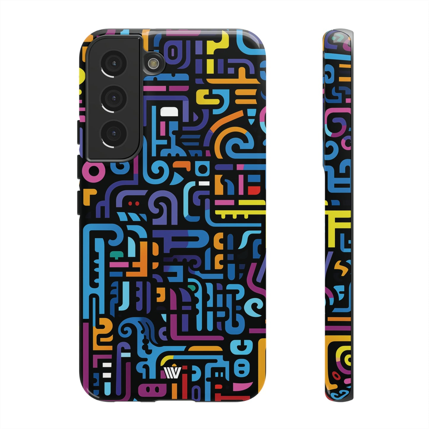 Neon Glyphs | Tough Phone Case, view 2048 — Soul Flow Apparel