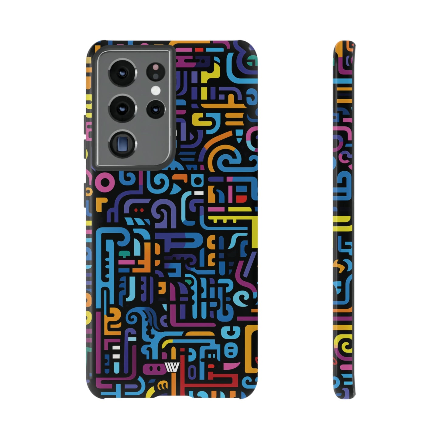 Neon Glyphs | Tough Phone Case, view 2048 — Soul Flow Apparel