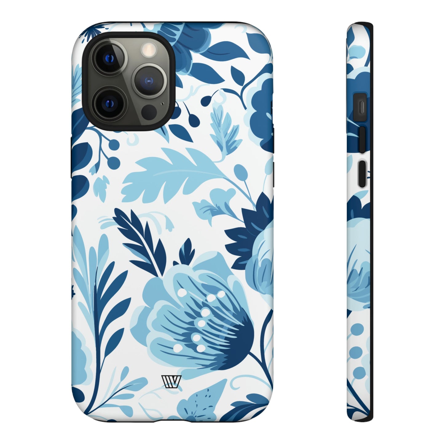 Blue White Flowers | Tough Phone Case, view 2048 — Soul Flow Apparel