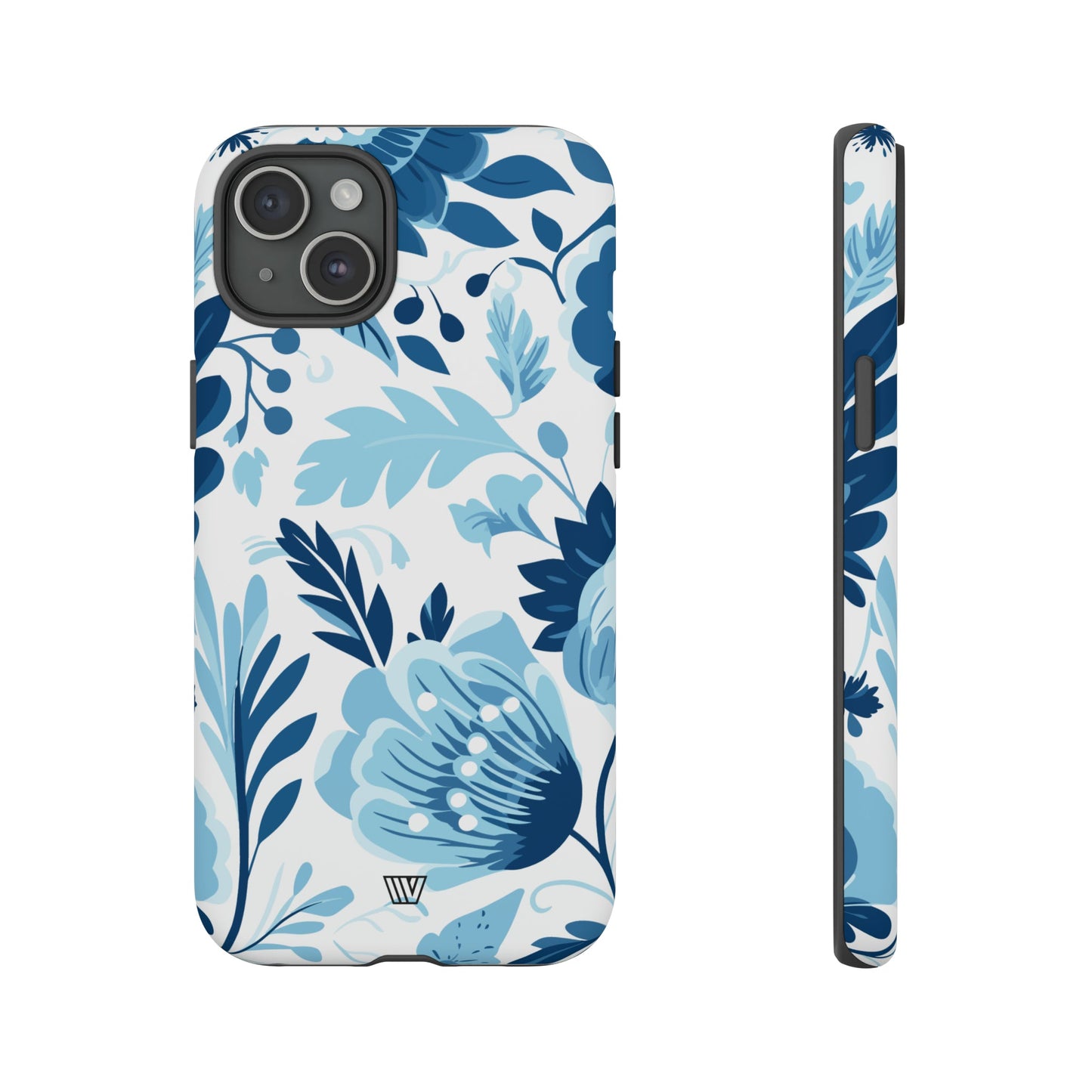 Blue White Flowers | Tough Phone Case, view 2048 — Soul Flow Apparel