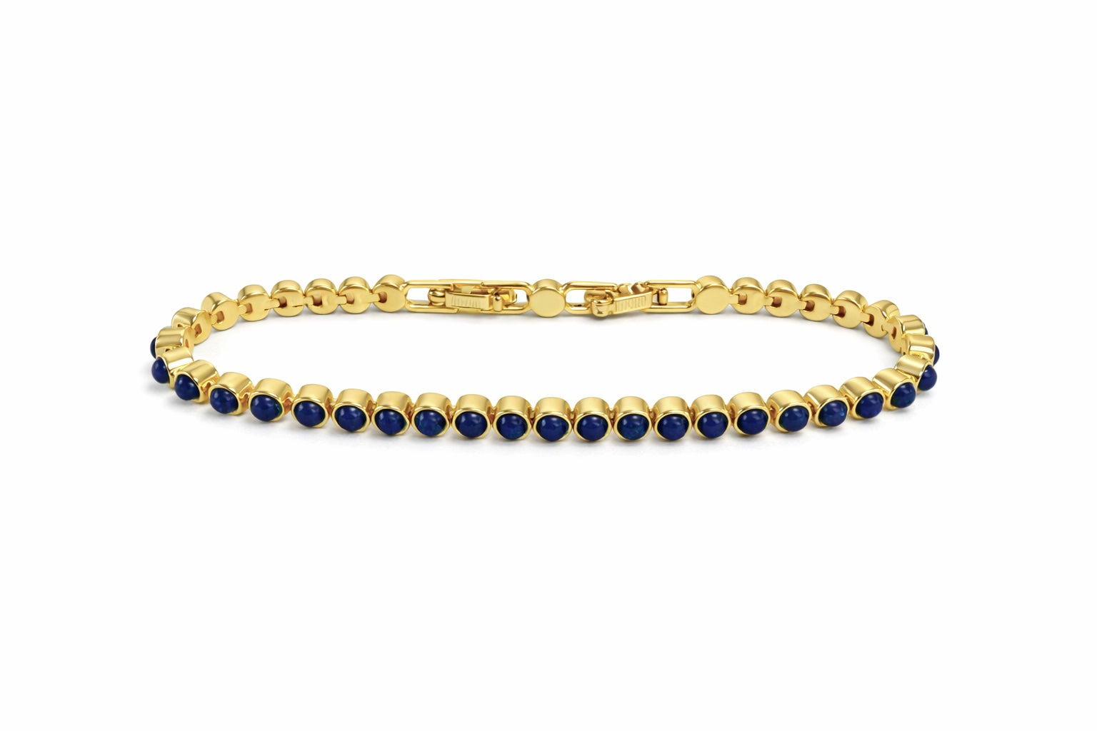 Lapis Lazuli Cabochon Tennis Bracelet — Soul Flow Apparel