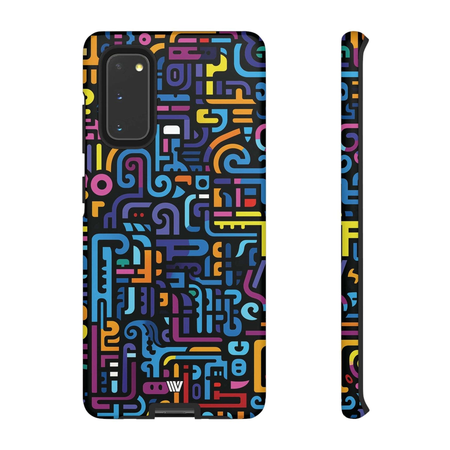 Neon Glyphs | Tough Phone Case, view 2048 — Soul Flow Apparel