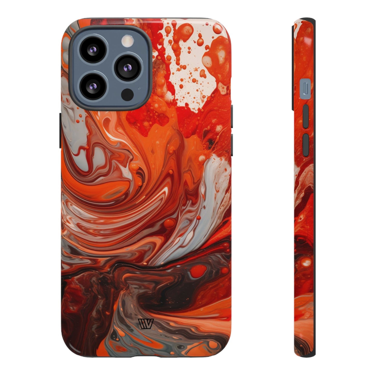 White Fire Paint Swirl | Tough Phone Case, view 2048 — Soul Flow Apparel