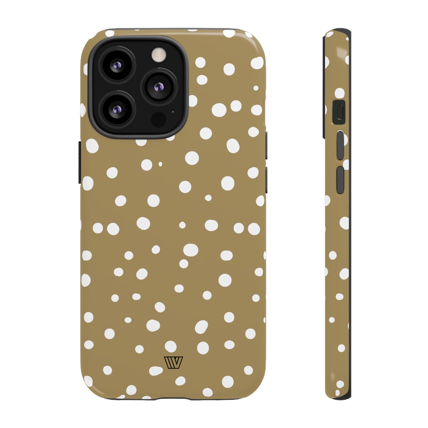 Dark Beige Dots | Tough Phone Case, view 2048 — Soul Flow Apparel
