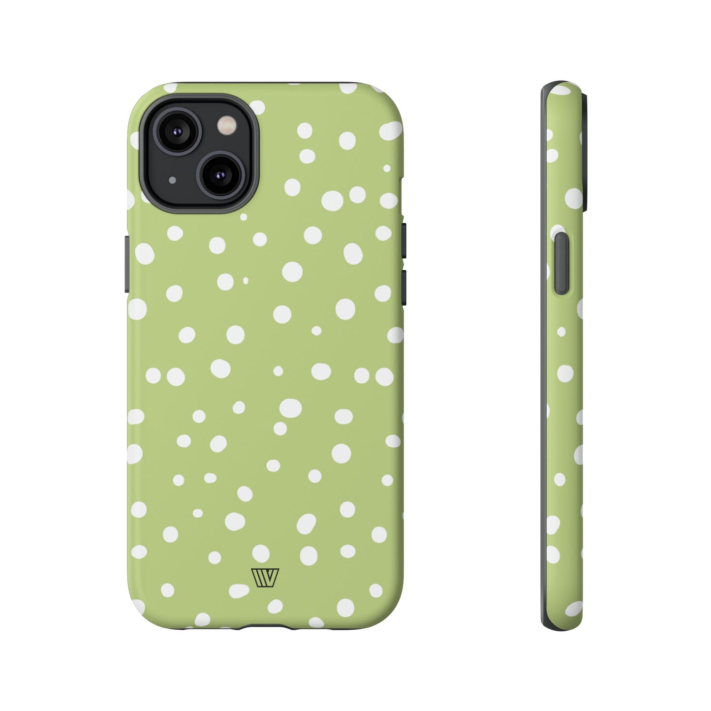 Pale Olive Dots | Tough Phone Case, view 2048 — Soul Flow Apparel