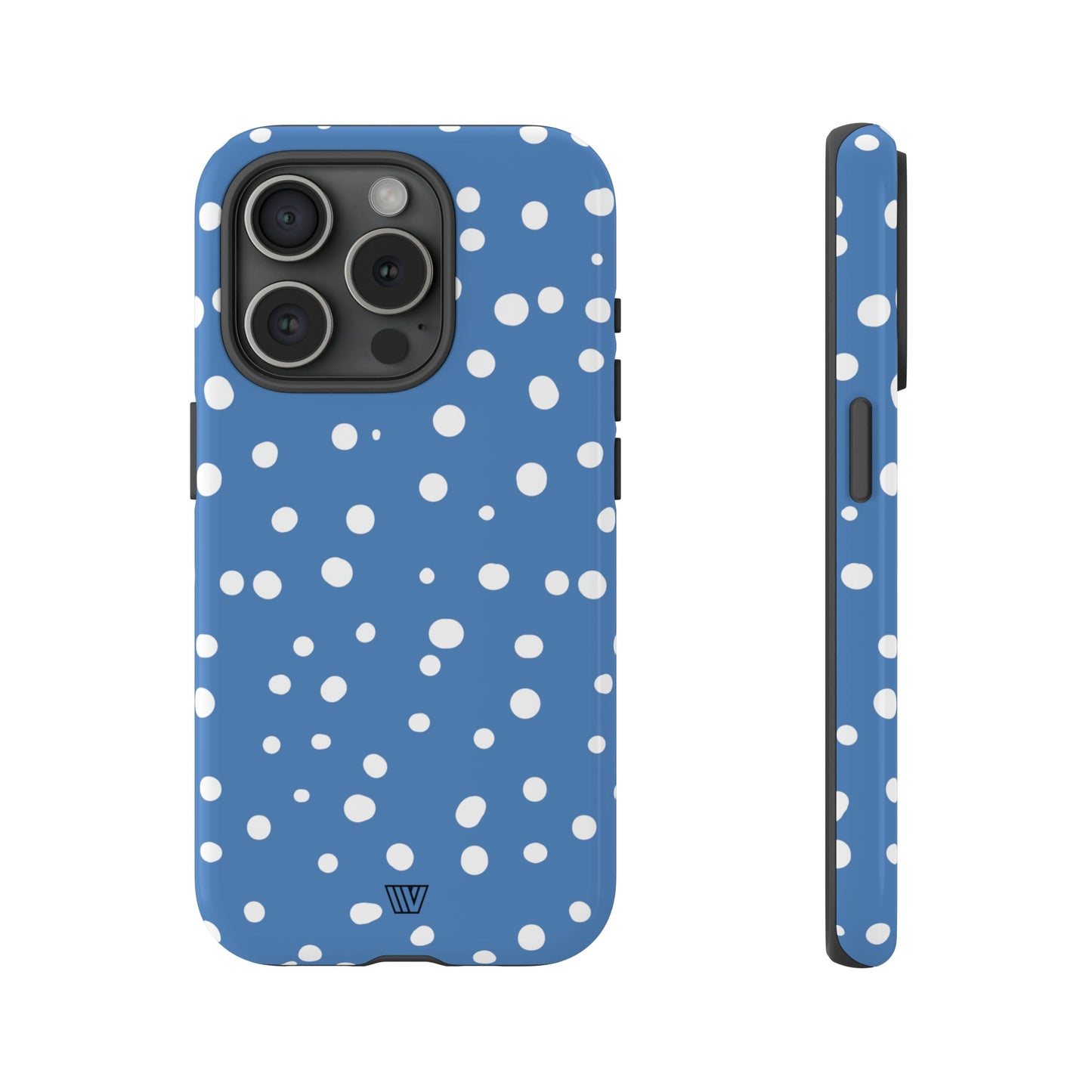 Dusty Blue Dots | Tough Phone Case, view 2048 — Soul Flow Apparel