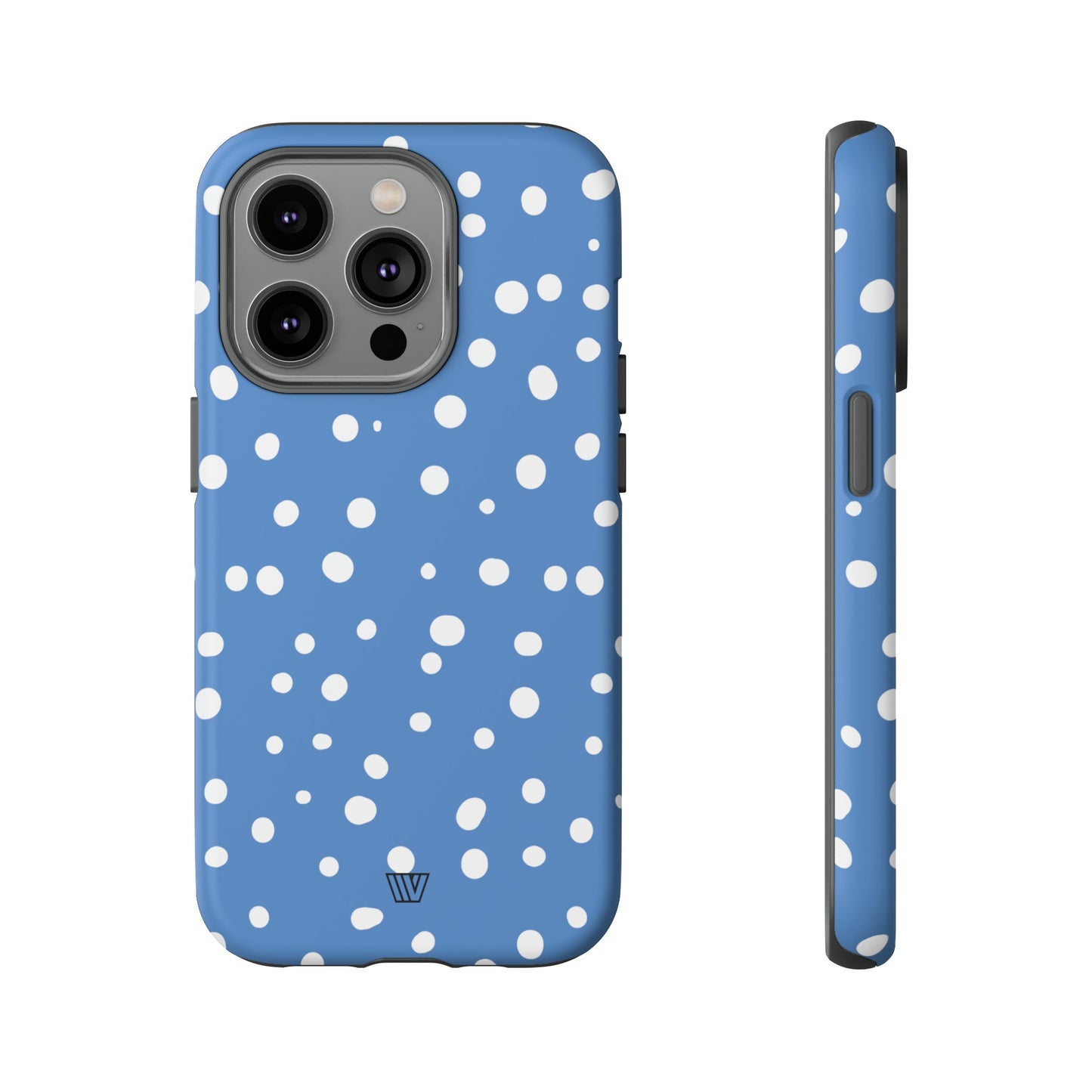 Dusty Blue Dots | Tough Phone Case, view 2048 — Soul Flow Apparel