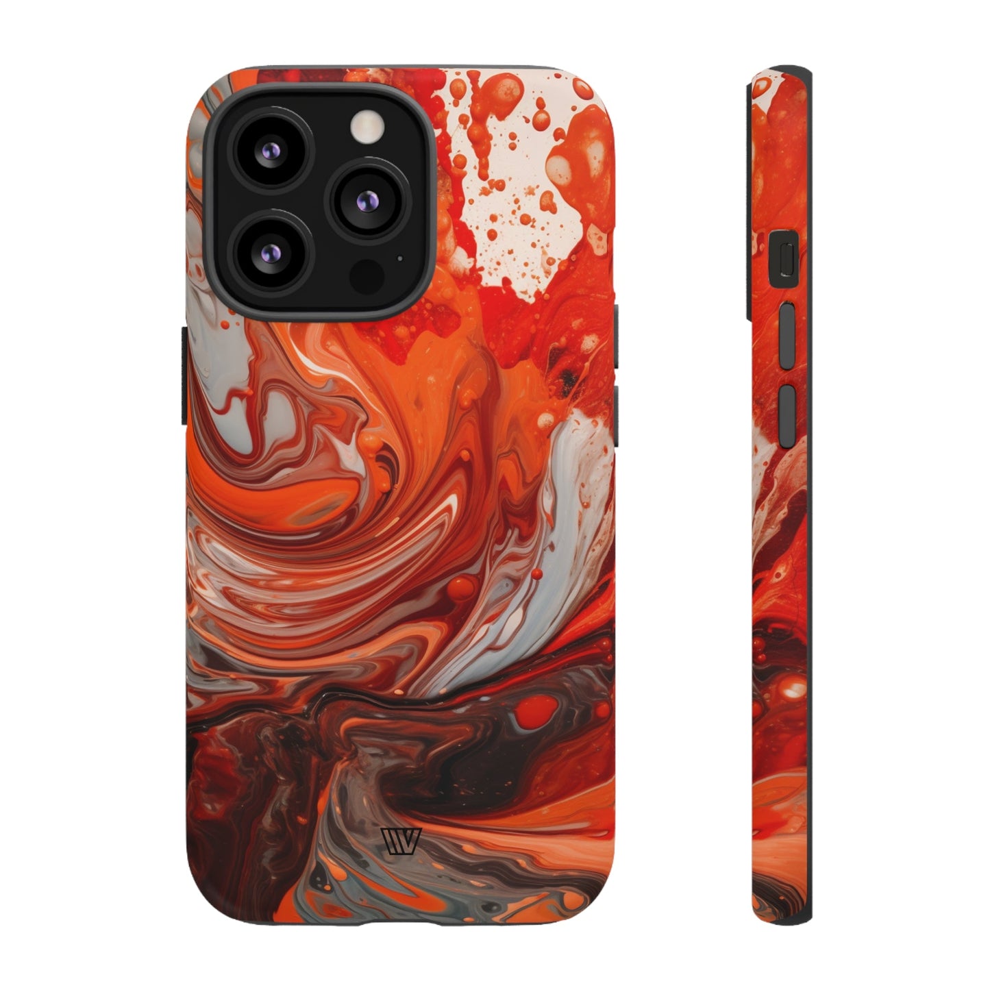 White Fire Paint Swirl | Tough Phone Case, view 2048 — Soul Flow Apparel