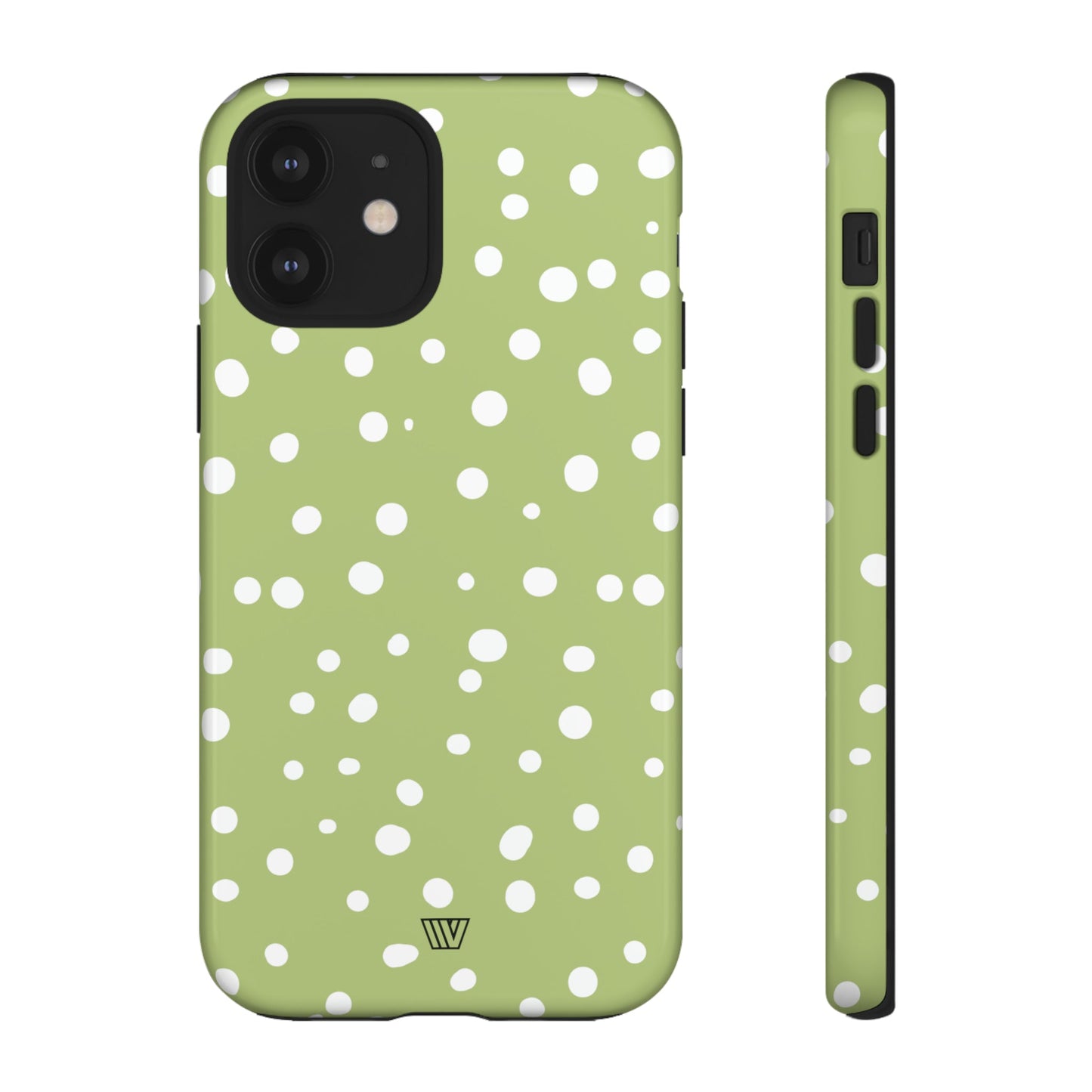 Pale Olive Dots | Tough Phone Case, view 2048 — Soul Flow Apparel