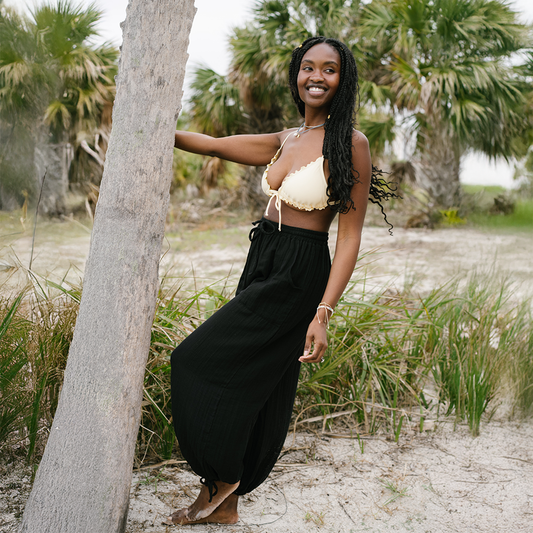 Black Adventure Cargo Pants, view 5 — Soul Flow Apparel