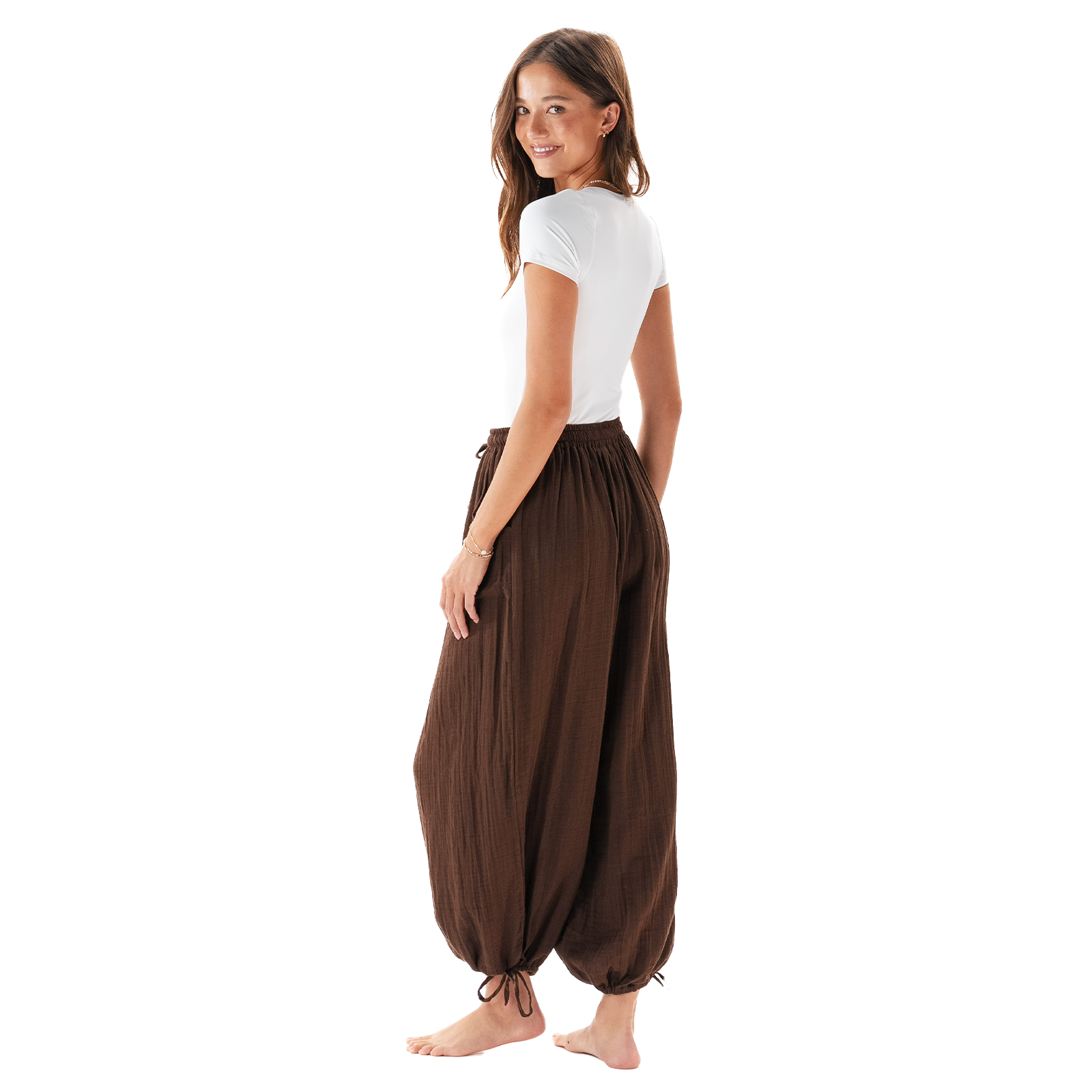 Espresso Adventure Cargo Pants, view 3 — Soul Flow Apparel
