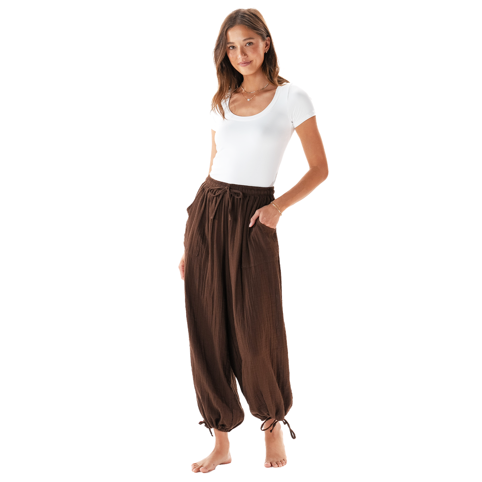 Espresso Adventure Cargo Pants, view 4 — Soul Flow Apparel