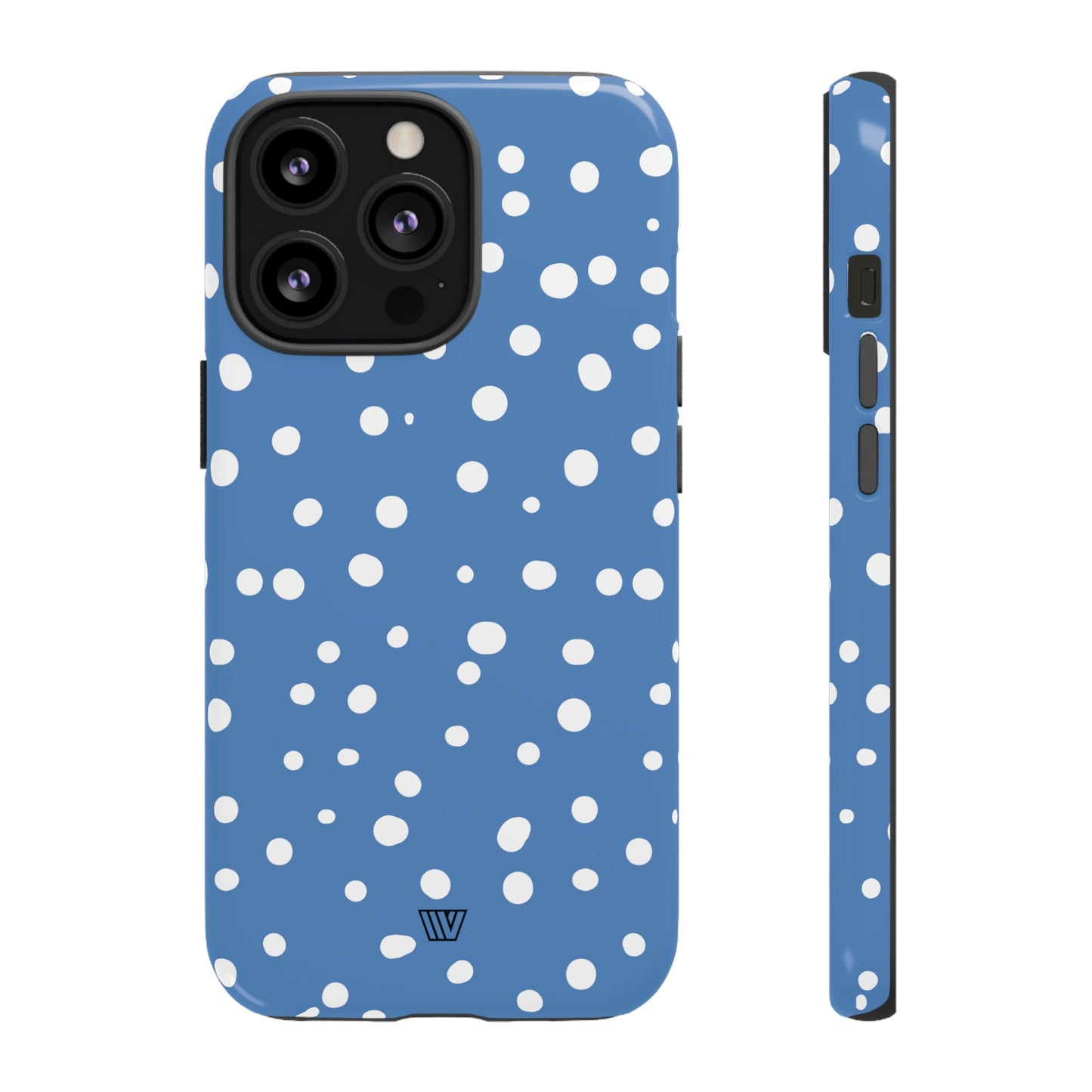 Dusty Blue Dots | Tough Phone Case, view 2048 — Soul Flow Apparel