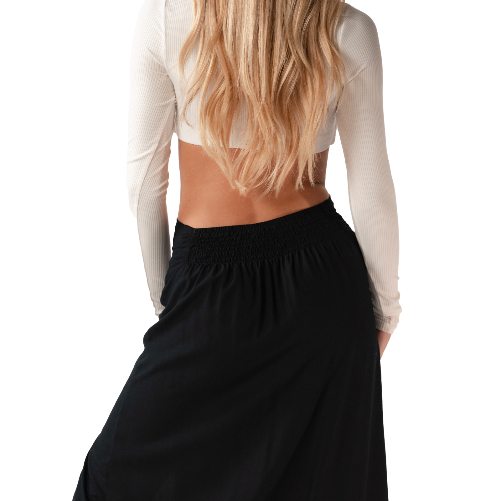 Black Maxi Skirts, view 4 — Soul Flow Apparel