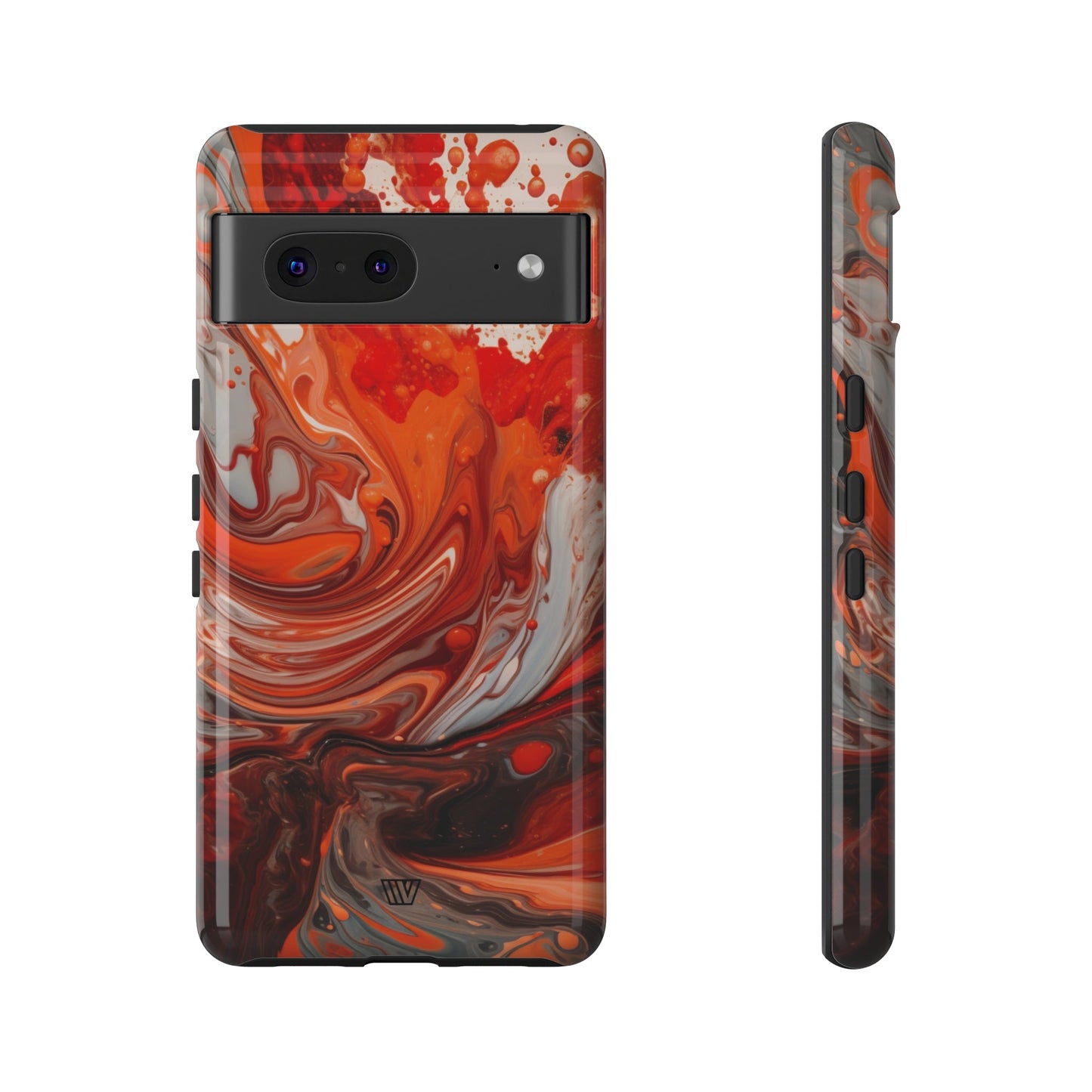 White Fire Paint Swirl | Tough Phone Case, view 2048 — Soul Flow Apparel
