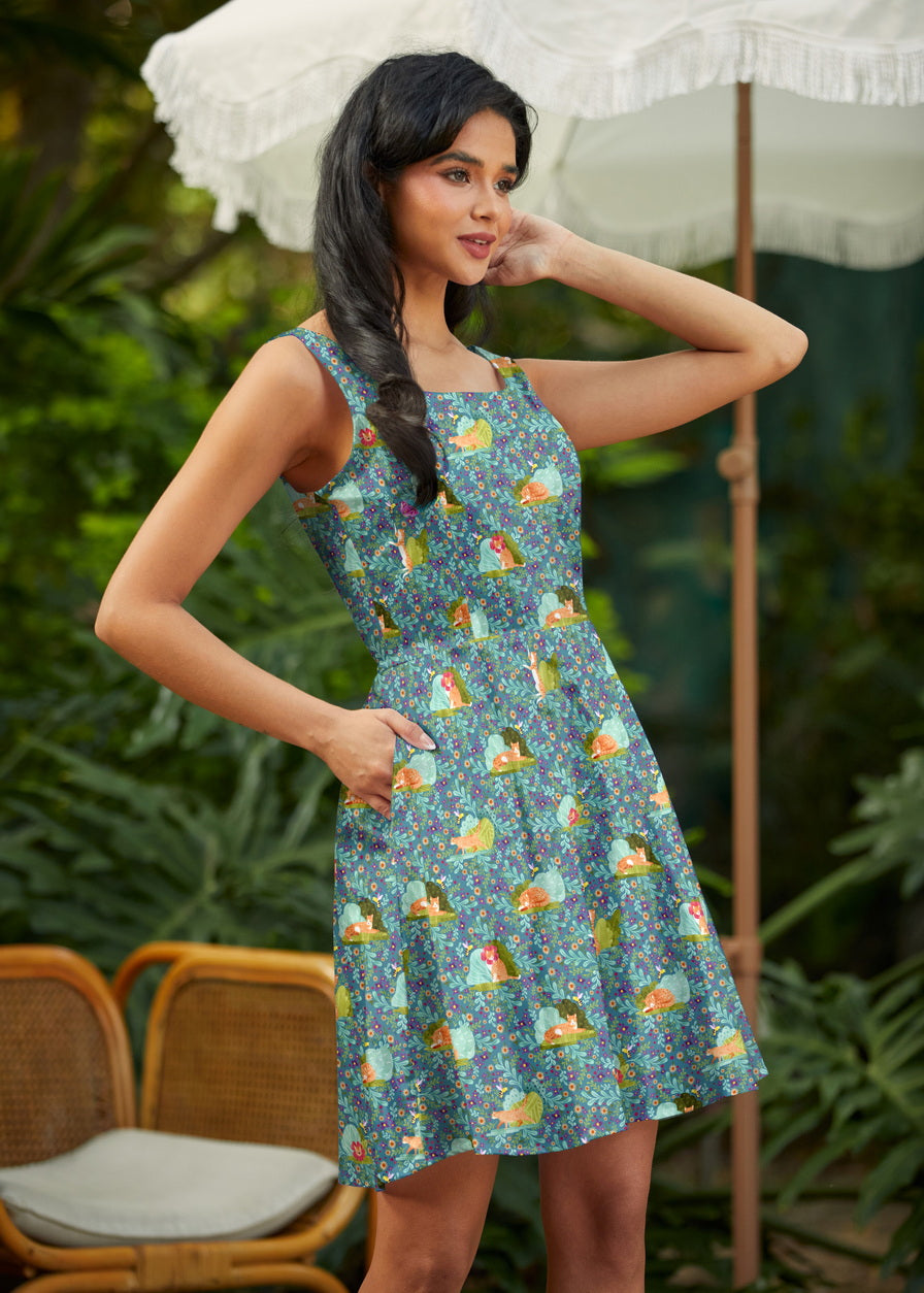 Cats Skater Dress, view 2 — Soul Flow Apparel
