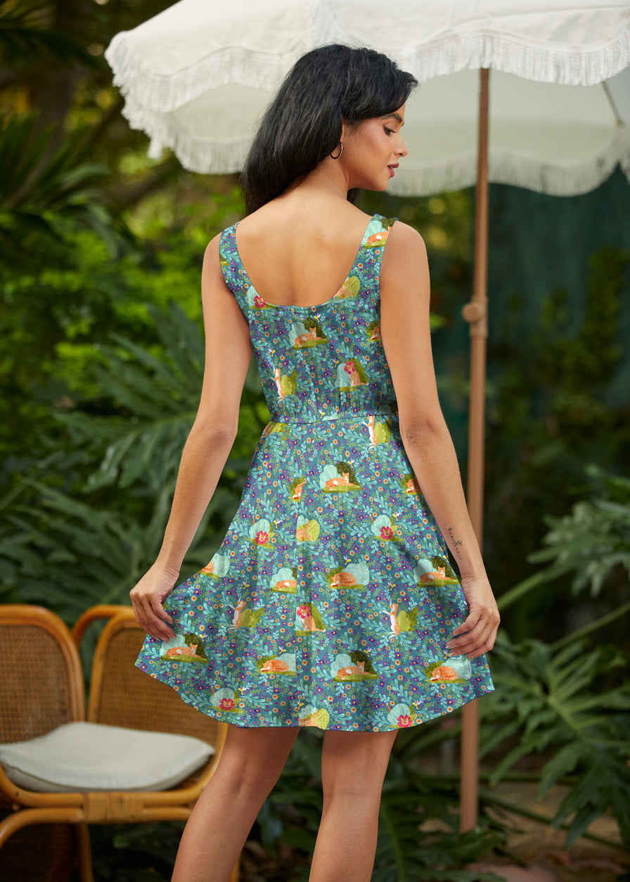 Cats Skater Dress, view 3 — Soul Flow Apparel