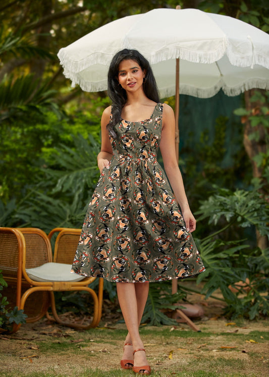 Badger Fit & Flare Dress, view 2 — Soul Flow Apparel