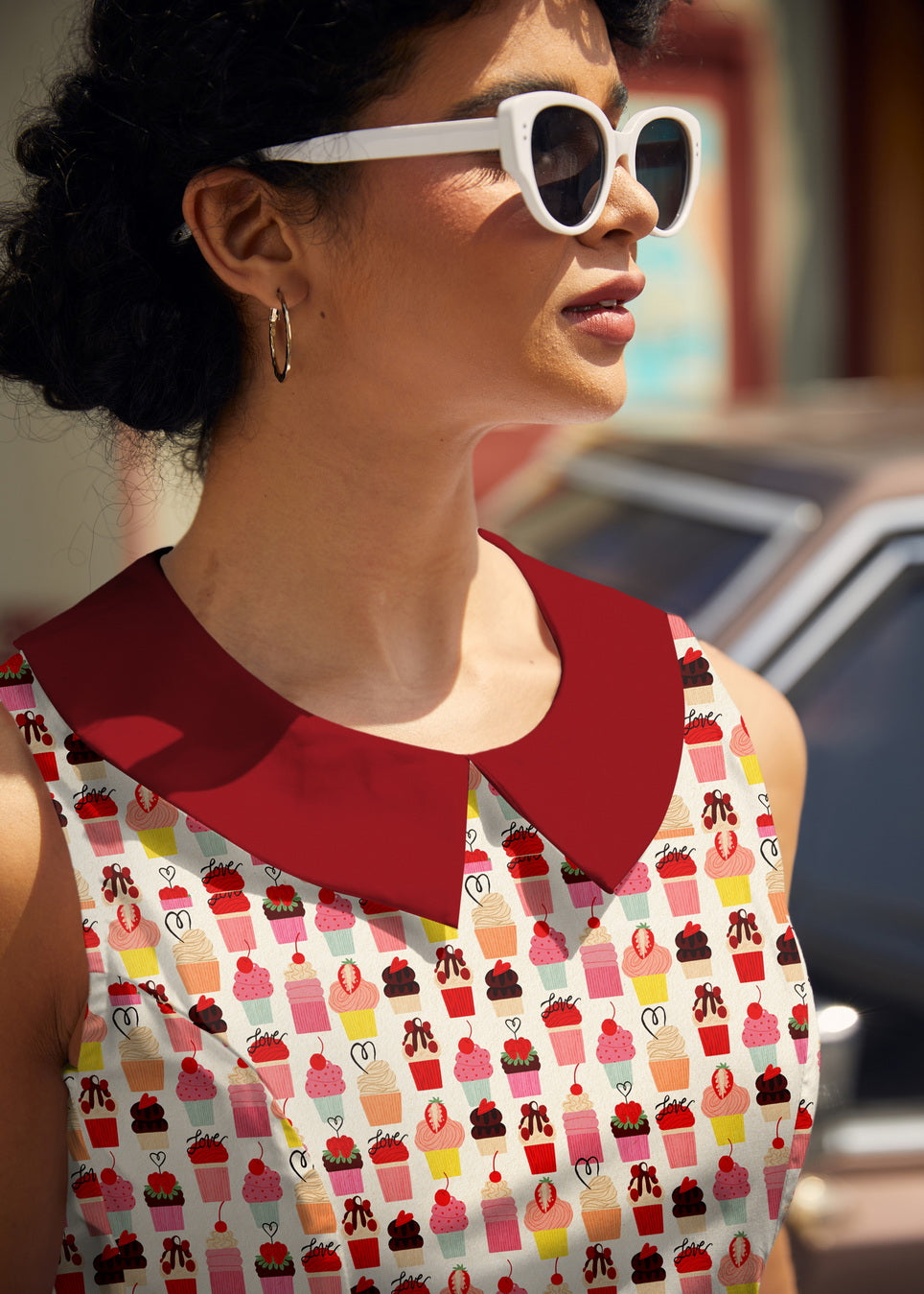 Cupcake Collared Dress, view 2 — Soul Flow Apparel