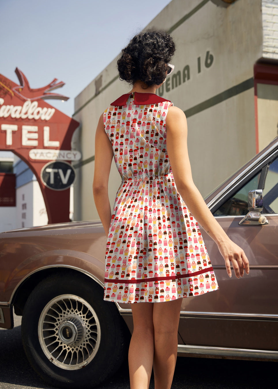 Cupcake Collared Dress, view 3 — Soul Flow Apparel