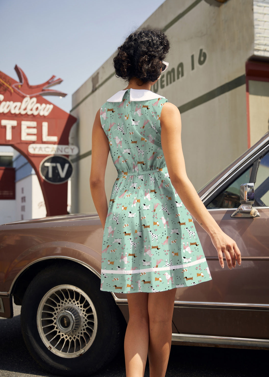 Dogs Collared Dress, view 3 — Soul Flow Apparel