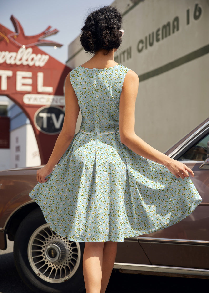 Elizabeth Dress in Petite Floral, view 3 — Soul Flow Apparel