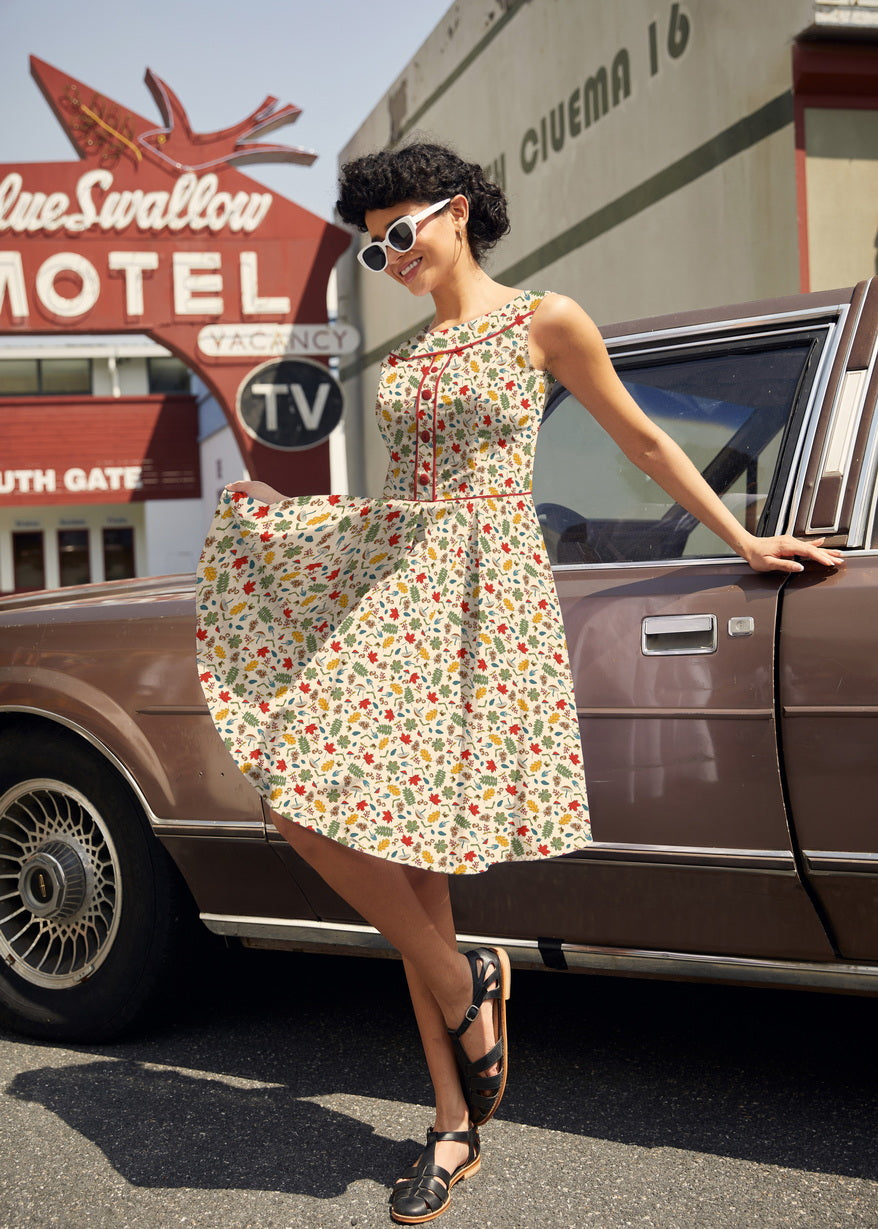 Elizabeth Dress in Woodlands, view 2 — Soul Flow Apparel