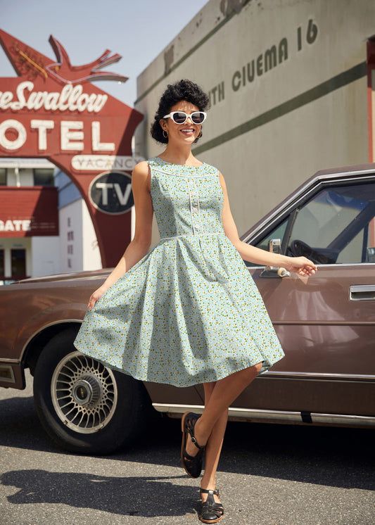 Elizabeth Dress in Petite Floral, view 1 — Soul Flow Apparel