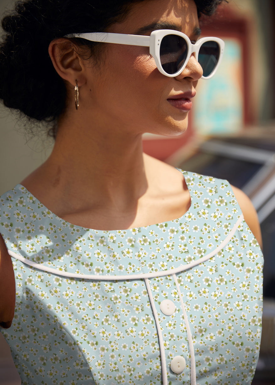 Elizabeth Dress in Petite Floral, view 2 — Soul Flow Apparel