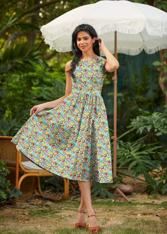 Farmer's Market Midi Dress, view 2 — Soul Flow Apparel