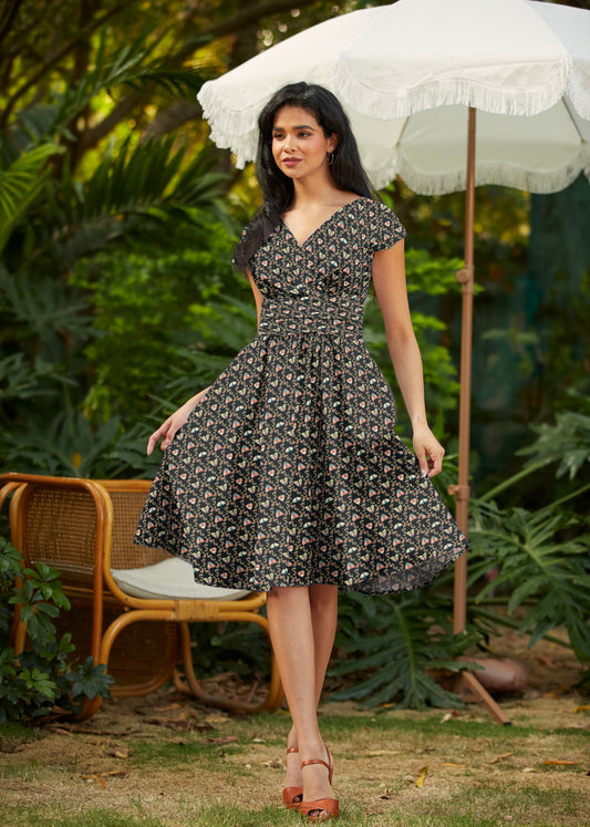 Moth Greta Dress, view 1 — Soul Flow Apparel