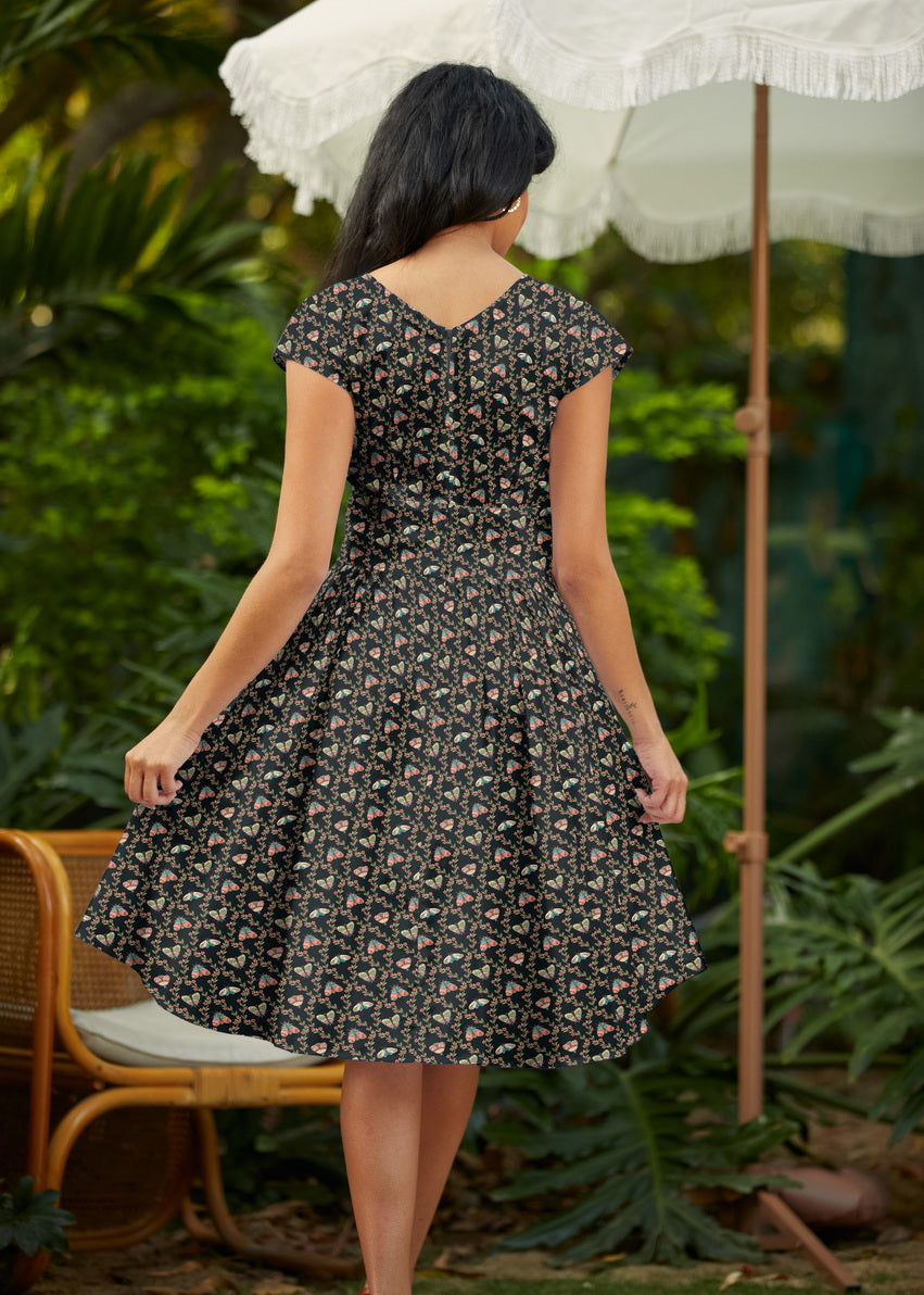 Moth Greta Dress, view 3 — Soul Flow Apparel