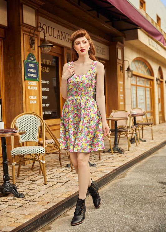 Bunnies Shorter Length Fit & Flare Dress, view 1 — Soul Flow Apparel