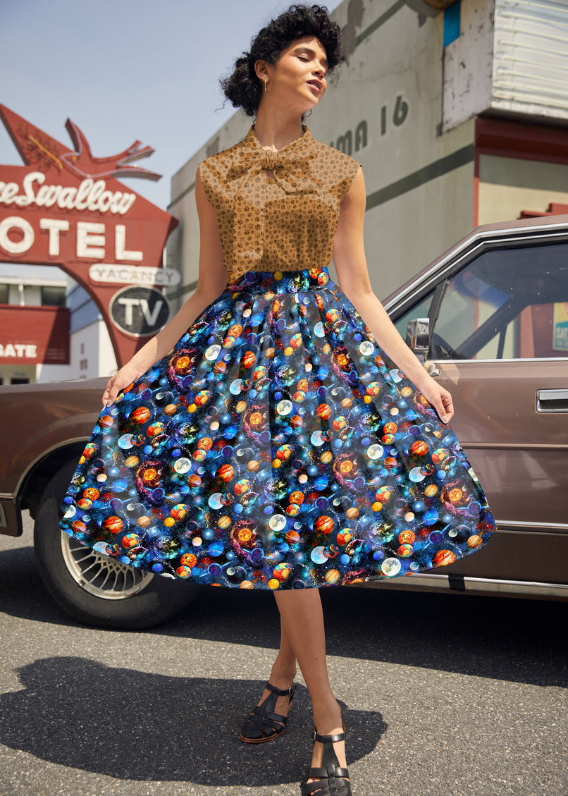 Space Doris Skirt, view 1 — Soul Flow Apparel