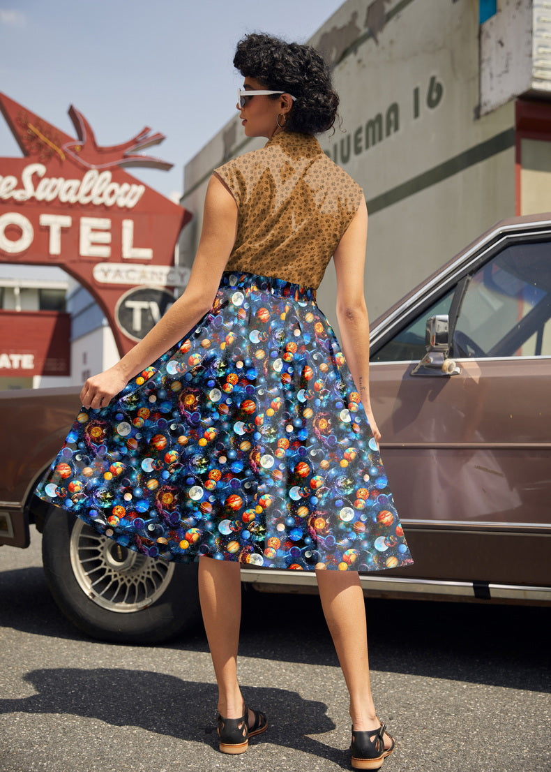 Space Doris Skirt, view 3 — Soul Flow Apparel