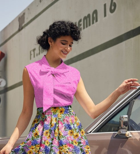 Pretty in Pink Bow Top, view 4 — Soul Flow Apparel