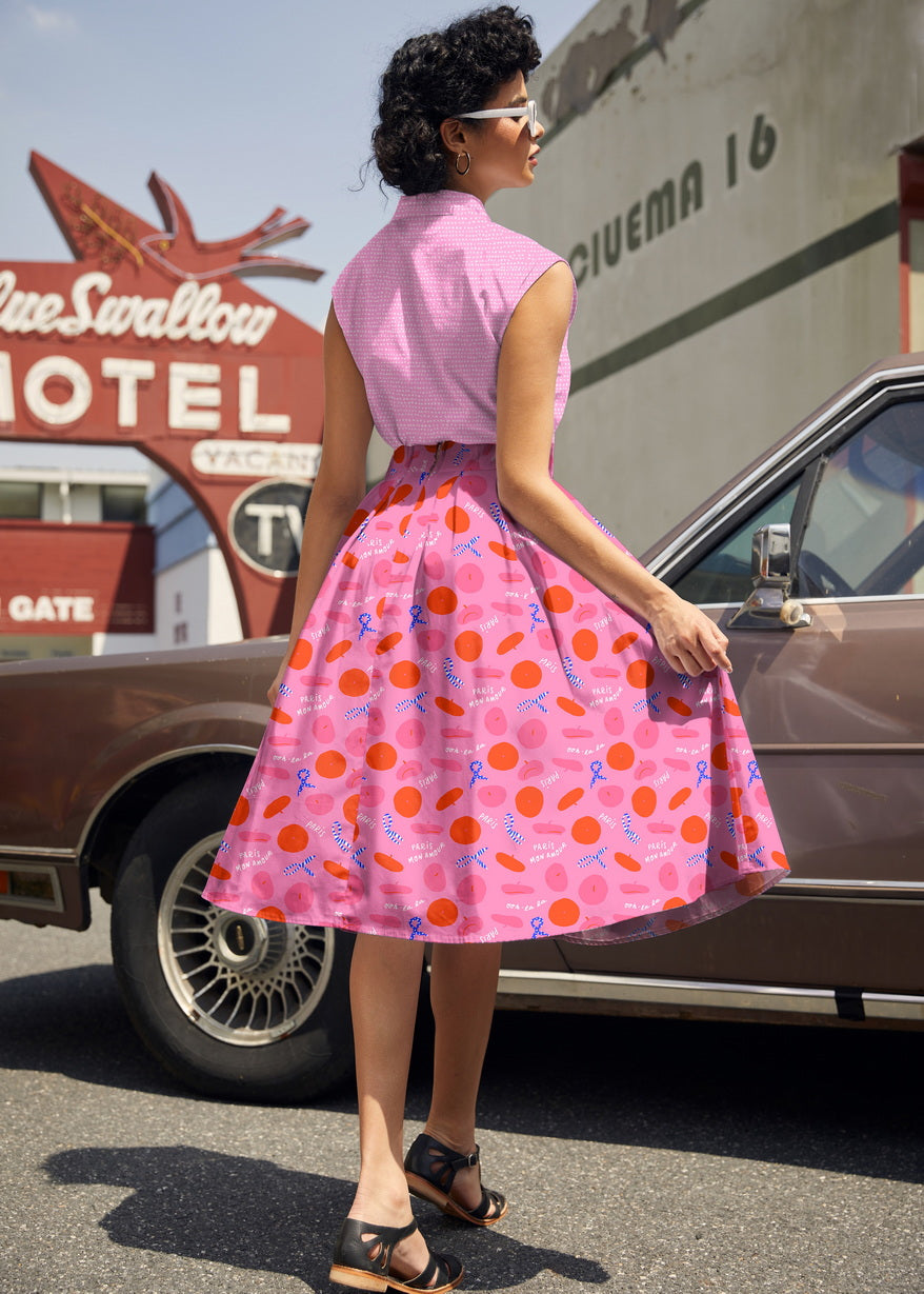 Paris Doris Skirt, view 3 — Soul Flow Apparel
